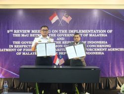 Bakamla RI Menyelenggarakan 9th Review Meeting on MoU Common Guidelines RI-Malaysia