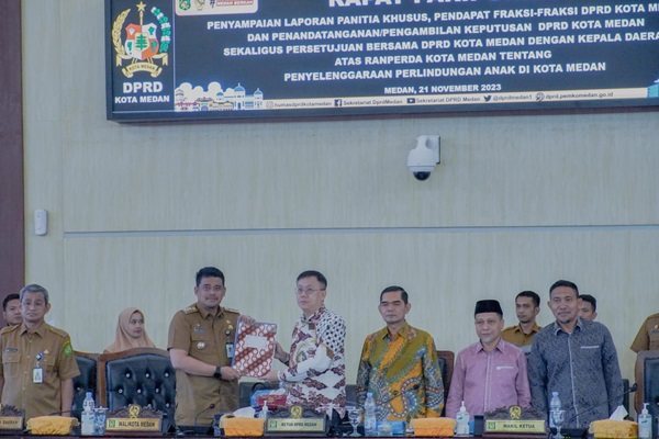 Ranperda tentang Perlindungan Anak Disetujui, Bobby Nasution Mengapresiasi DPRD Kota Medan