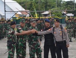 Kodim 1710/Mimika Terima Kunjungan Kerja Tim Pengawasan Pengamanan Pemilu 2024
