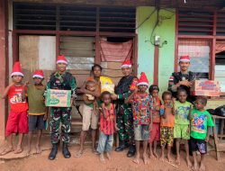 Suka Cita di Ujung Negeri, Satgas Tamalatea Pupuk Semangat Kebersamaan Dengan Warga di Perbatasan RI-PNG