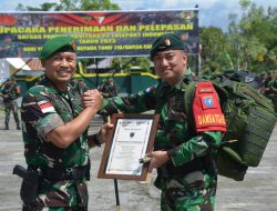 Danrem 174/ATW  Pimpin Upacara Penerimaan Dan Pelepasan Satgas Pam Obvitnas PT. Freeport Indonesia