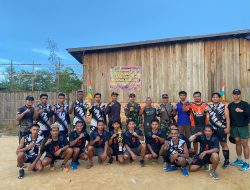 Cetak Generasi Muda Berbakat di Bidang Olahraga, Satgas Tamalatea Ramaikan Turnamen Karang Taruna Cup di Kampung Sipias