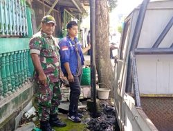 Babinsa Joyotakan Mendampingi dalam Pemasangan Jaringan WIFI di Wilayah Binaan