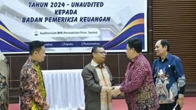 Bupati Samosir Sampaikan LKPD Tahun Anggaran 2024 ke BPK RI Perwakilan Sumut