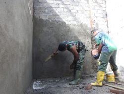 Pembangunan RTLH TMMD Ke-123 Kodim 1510/Sula Masuk Tahap Plester Dinding
