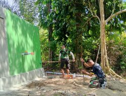 Finishing TMMD Ke-123 Kodim 1510/Sula, Bak Penampungan Air Masuki Tahap Pengecatan