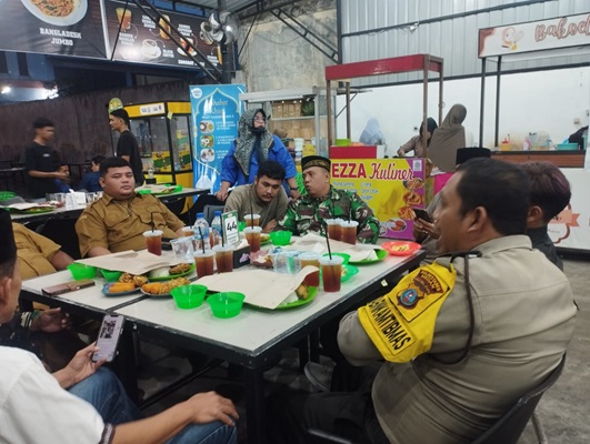 Koramil 01/Sgl Bersama Polsek dan Muspika Kecamatan Sunggal Buka Puasa Bersama dalam Jaga Silaturahim