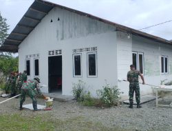 Kodim 1710/Mimika Gelar Karya Bakti Perbaiki Tempat Ibadah Dalam Rangka Memperingati HUT Ke-80 TNI Tahun 2025