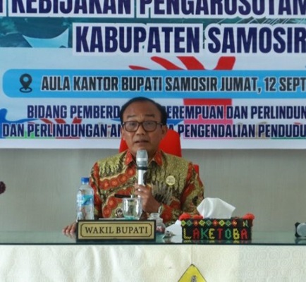 Sosialisasi Pengarusutamaan Gender di Kabupaten Samosir Dibuka oleh Wakil Bupati