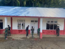 Satgas Gulbencal TNI AD Percepat Pemulihan SMPN 26 Takengon, Pastikan Sekolah Segera Kembali Digunakan