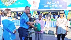 Wujud Kepedulian Kepada Rakyat Banua, Lanud Sjamsudin Noor Gelar Layanan Kesehatan Gratis dan Bazar Murah