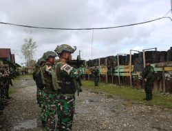 Wapangkoops TNI Habema Tinjau Kesiapsiagaan Prajurit di Pos Kotis Dekai