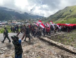Peringatan Hari Lahir Pancasila, 800 Warga Puncak Jaya Kirab Bendera 50 Meter