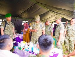Wapang TNI Tinjau Yonif TP 842/Badak Sakti, Dukung Pertahanan dan Ekonomi Daerah